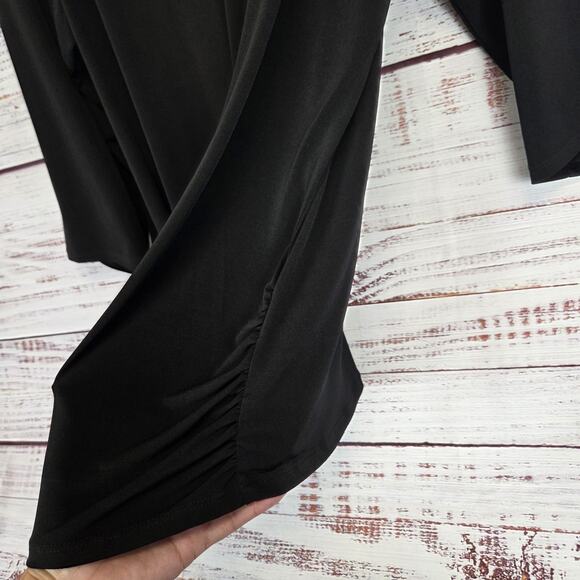 NWT Torrid Choker Neck Tunic Top 3X Black Long Sleeve Timeless Minimalist Basic - Picture 7 of 13